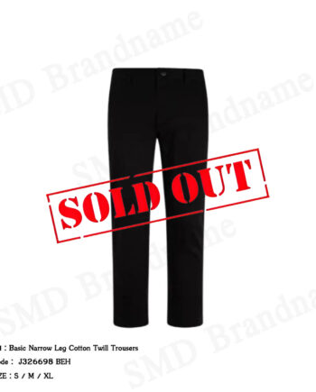Calvin Klein Jeans กางเกงขายาวผู้ชาย รุ่น Basic Narrow Leg Cotton Twill Trousers Code: J326698 BEH