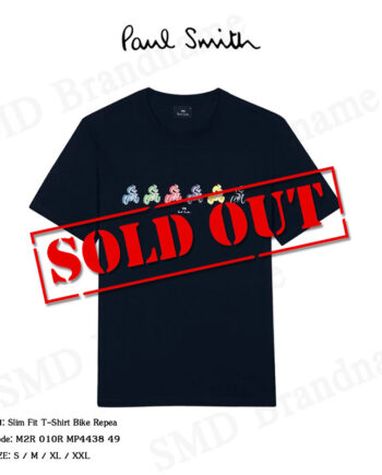 PS Paul Smith เสื้อยืดคอกลม รุ่น Slim Fit T-Shirt Bike Repea Code: M2R 010R MP4438 49