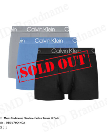 Calvin Klein กางเกงชั้นในผู้ชาย รุ่น Men's Underwear Structure Cotton Trunks 3 Pack Code: NB2970O MCA