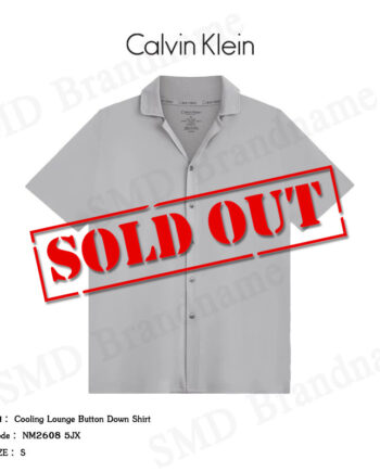 Calvin Klein เสื้อเชิ้ตแขนสั้น รุ่น Cooling Lounge Button Down Shirt Code: NM2608 5JX