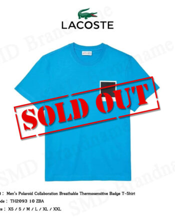 Lacoste เสื้อยืดคอกลม รุ่น Men’s Polaroid Collaboration Breathable Thermosensitive Badge T-Shirt Code: TH2093 10 ZBA
