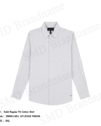 Emporio Armani เสื้อเชิ้ตแขนยาวผู้ชาย รุ่น Solid Regular Fit Cotton Shirt Code: EM001401 AF12532 F0030