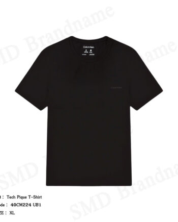 Calvin Klein เสื้อยืดคอกลมผู้ชาย รุ่น Tech Pique T-Shirt Code: 40CM224 UB1