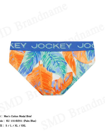 Jockey กางเกงชั้นในผู้ชาย รุ่น Men's Cotton Modal Brief Code: KU 1510251 (Palm Blue)