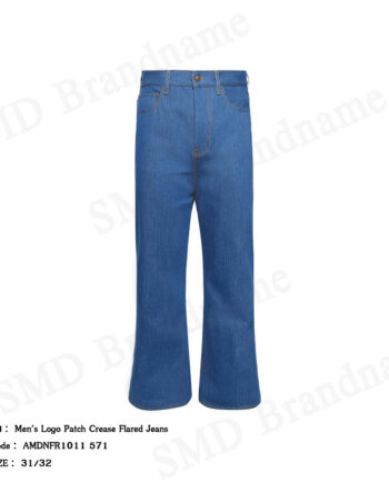 Amiri กางเกงยีนส์ผู้ชาย รุ่น Men's Logo Patch Crease Flared Jeans Code: AMDNFR1011 571