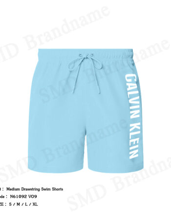 Calvin Klein Swimwear กางเกงว่ายน้ำผู้ชาย รุ่น Medium Drawstring Swim Shorts Code: N61092 VO9