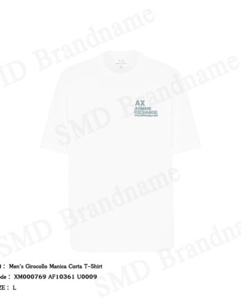 Armani Exchange เสื้อยืดคอกลมผู้ชาย รุ่น Men's Girocollo Manica Corta T-Shirt Code: XM000769 AF10361 U0009