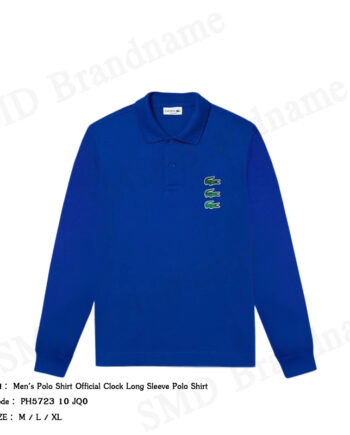 Lacoste เสื้อโปโลผู้ชาย รุ่น Men's Polo Shirt Official Clock Long Sleeve Polo Shirt Code: PH5723 10 JQ0