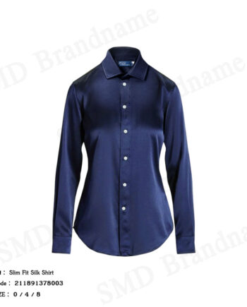 Polo Ralph Lauren เสื้อเชิ้ตแขนยาวผู้หญิง รุ่น Slim Fit Silk Shirt Code: 211891378003