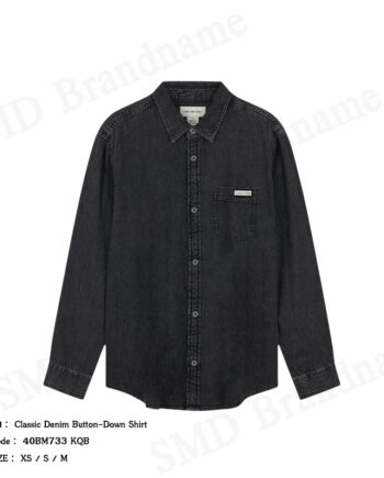 Calvin Klein Jeans เสื้อเชิ้ตยีนส์ผู้ชาย รุ่น Classic Denim Button-Down Shirt Code: 40BM733 KQB