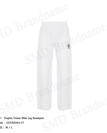 Alexander Wang กางเกงลำลองขายาว รุ่น Graphic Unisex Wide Leg Sweatpant Code: UCC2254117