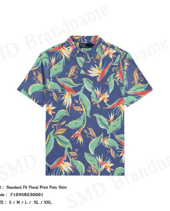 Polo Ralph Lauren เสื้อโปโลผู้ชาย รุ่น Standard Fit Floral Print Polo Shirt Code: 710958230001