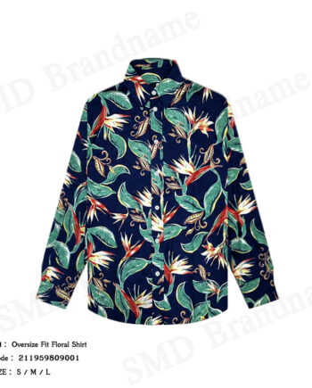 Polo Ralph Lauren เสื้อเชิ้ตแขนยาวผู้หญิง รุ่น Oversize Fit Floral Shirt Code: 211959809001