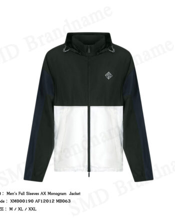 Armani Exchange เสื้อแจ็คเก็ตผู้ชาย รุ่น Men's Full Sleeves AX Monogram Jacket Code: XM000190 AF12012 MB063