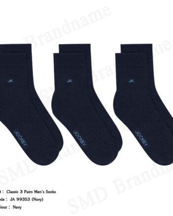 Jockey ถุงเท้า รุ่น Classic 3 Pairs Men's Socks Code: JA 993S3 (Navy)