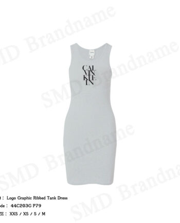 Calvin Klein ชุดเดรสผู้หญิง รุ่น Logo Graphic Ribbed Tank Dress Code: 44C203G P79