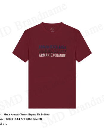 Armani Exchange เสื้อยืดคอกลมผู้ชาย รุ่น Men's Armani Classics Regular Fit T-Shirts Code: XM001444 AF10358 UA328