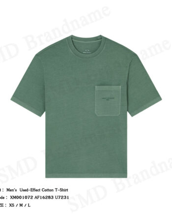 Armani Exchange เสื้อยืดคอกลมผู้ชาย รุ่น Men's Used-Effect Cotton T-Shirt Code: XM001072 AF16283 U7231