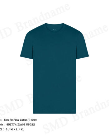 Armani Exchange เสื้อยืดคอกลมผู้ชาย รุ่น Slim Fit Pima Cotton T-Shirt Code: 8NZT74 ZJA5Z UB022