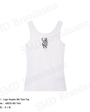 Calvin Klein เสื้อกล้ามผู้หญิง รุ่น Logo Graphic Rib Tank Top Code: 44C219G YAA