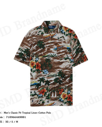 Polo Ralph Lauren เสื้อโปโลผู้ชาย รุ่น Men's Classic Fit Tropical Linen-Cotton Polo Code: 710966449001