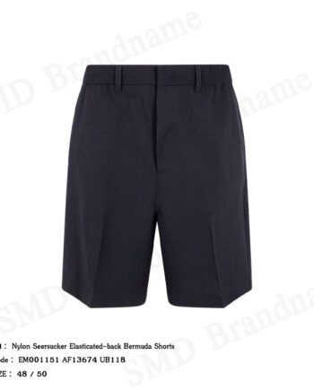 Emporio Armani กางเกงขาสั้นผู้ชาย รุ่น Nylon Seersucker Elasticated-back Bermuda Shorts Code: EM001151 AF13674 UB118