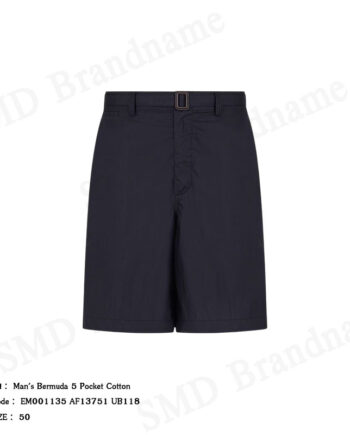 Emporio Armani กางเกงขาสั้นผู้ชาย รุ่น Man's Bermuda 5 Pocket Cotton Code: EM001135 AF13751 UB118