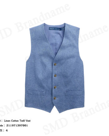 Polo Ralph Lauren เสื้อกั๊กผู้หญิง รุ่น Linen Cotton Twill Vest Code: 211971397001