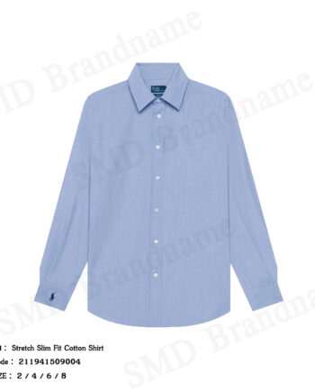 Polo Ralph Lauren เสื้อเชิ้ตแขนยาวผู้หญิง รุ่น Stretch Slim Fit Cotton Shirt Code: 211941509004