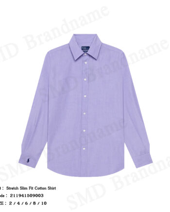 Polo Ralph Lauren เสื้อเชิ้ตแขนยาวผู้หญิง รุ่น Stretch Slim Fit Cotton Shirt Code: 211941509003