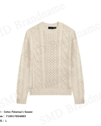 Polo Ralph Lauren เสื้อไหมพรมผู้ชาย รุ่น Cotton Fisherman’s Sweater Code: 710917054003