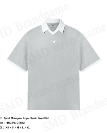 Calvin Klein Jeans เสื้อโปโลผู้ชาย รุ่น Sport Monogram Logo Classic Polo Shirt Code: 4RC241G RO2