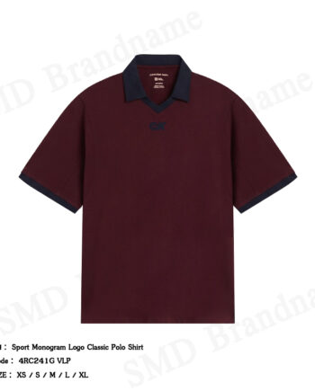 Calvin Klein Jeans เสื้อโปโลผู้ชาย รุ่น Sport Monogram Logo Classic Polo Shirt Code: 4RC241G VLP