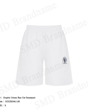 Alexander Wang กางเกงขาสั้น รุ่น Graphic Unisex Raw Cut Sweatpant Code: UCC2254118