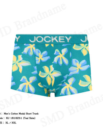 Jockey กางเกงชั้นในผู้ชาย รุ่น Men's Cotton Modal Short Trunk Code: KU 1810251 (Teal Slate)