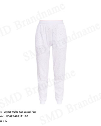 Alexander Wang กางเกงลำลองขายาวผู้หญิง รุ่น Crystal Waffle Knit Jogger Pant Code: UC4224071T 100