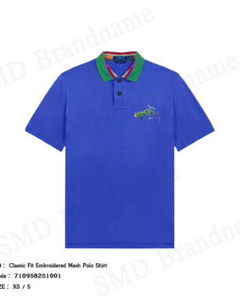 Polo Ralph Lauren เสื้อโปโลผู้ชาย รุ่น Classic Fit Embroidered Mesh Polo Shirt Code: 710958251001