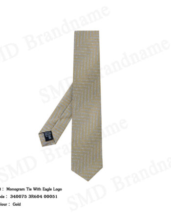 Emporio Armani เนคไทผู้ชาย รุ่น Monogram Tie With Eagle Logo Code: 340075 3R604 00051