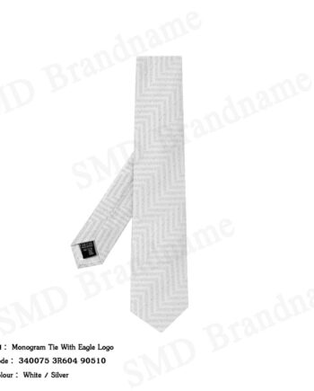 Emporio Armani เนคไทผู้ชาย รุ่น Monogram Tie With Eagle Logo Code: 340075 3R604 90510