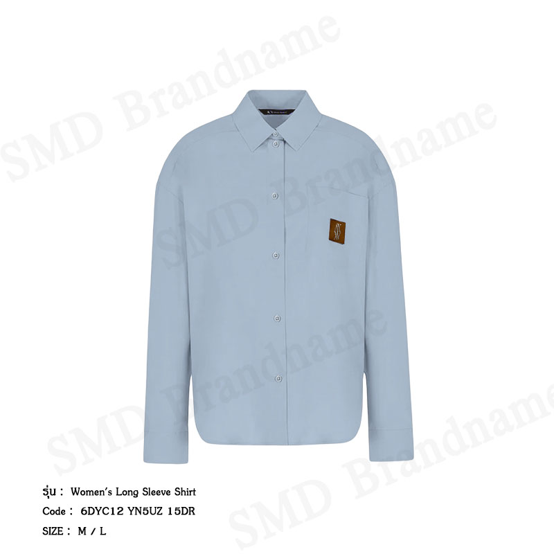 Armani Exchange เสื้อเชิ้ตแขนยาวผู้หญิง รุ่น Women's Long Sleeve Shirt Code: 6DYC12 YN5UZ 15DR