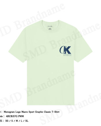 Calvin Klein Jeans เสื้อยืดคอกลมผู้ชาย รุ่น Monogram Logo Macro Sport Graphic Classic T-Shirt Code: 4RC837G PWM