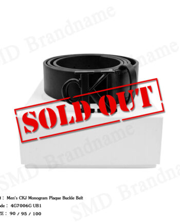 Calvin Klein Jeans เข็มขัด รุ่น Men's CKJ Monogram Plaque Buckle Belt Code: 4G7006G UB1