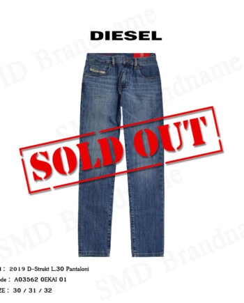 Diesel กางเกงยีนส์ขายาว รุ่น 2019 D-Strukt L.30 Pantaloni Code: A03562 0EKAI 01