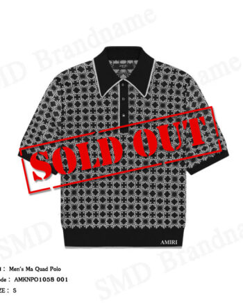 Amiri เสื้อโปโลผู้ชาย รุ่น Men's Ma Quad Polo Code: AMKNPO1058 001