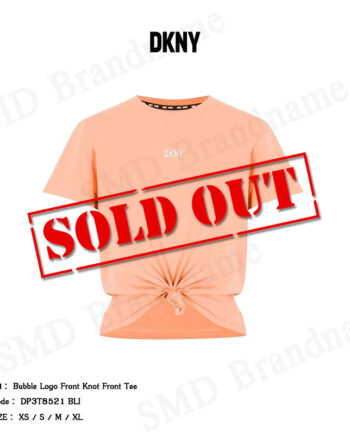 DKNY Sport เสื้อยืดคอกลม รุ่น Bubble Logo Front Knot Front Tee Code: DP3T8521 BLI