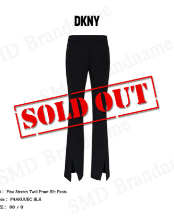 DKNY กางเกงขายาว รุ่น Fine Stretch Twill Front Slit Pants Code: P4AKUUEC BLK