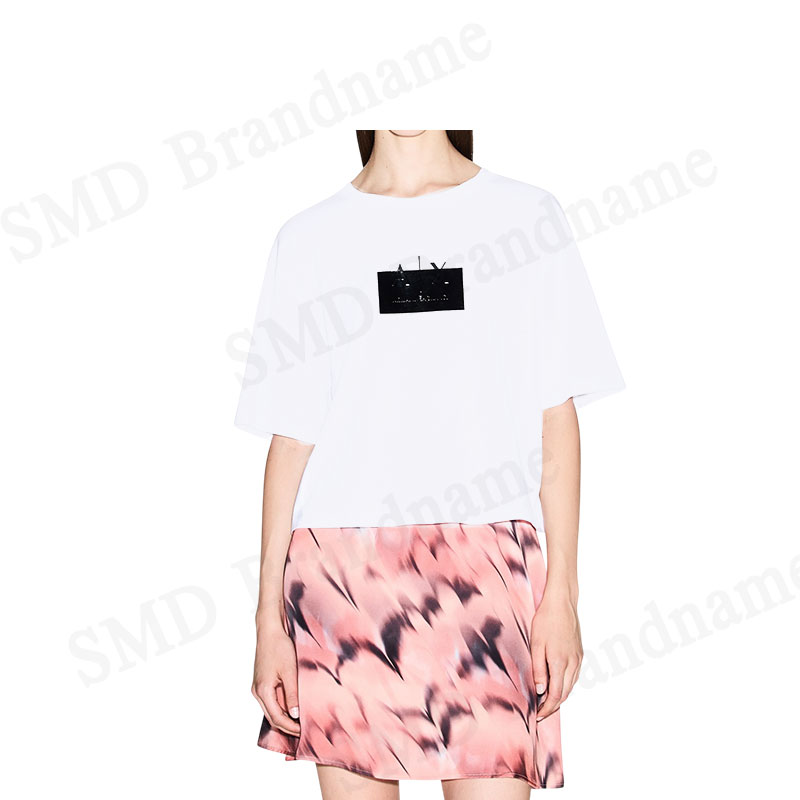 Armani Exchange เสื้อครอปผู้หญิง รุ่น Cropped T-Shirt With Logo Code: XW001385 AF10356 U0002