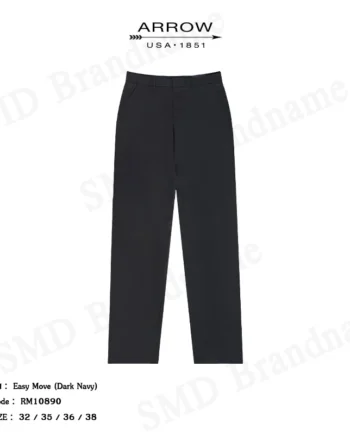 Arrow กางเกงสแล็ค ขายาว ทำงาน รุ่น Easy Move (Dark Navy) Code: RM10890