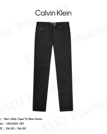 Calvin Klein Jeans กางเกงยีนส์ รุ่น Men's Body Taper Fit Black Denim Code: J325329 1BY