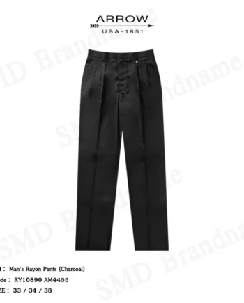Arrow กางเกงสแล็ค ขายาว ทำงาน รุ่น Man's Rayon Pants (Charcoal) Code: RY10890 AM4455